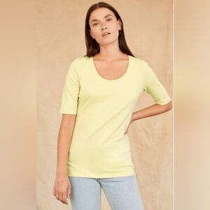 White + Warren Scoopneck Top